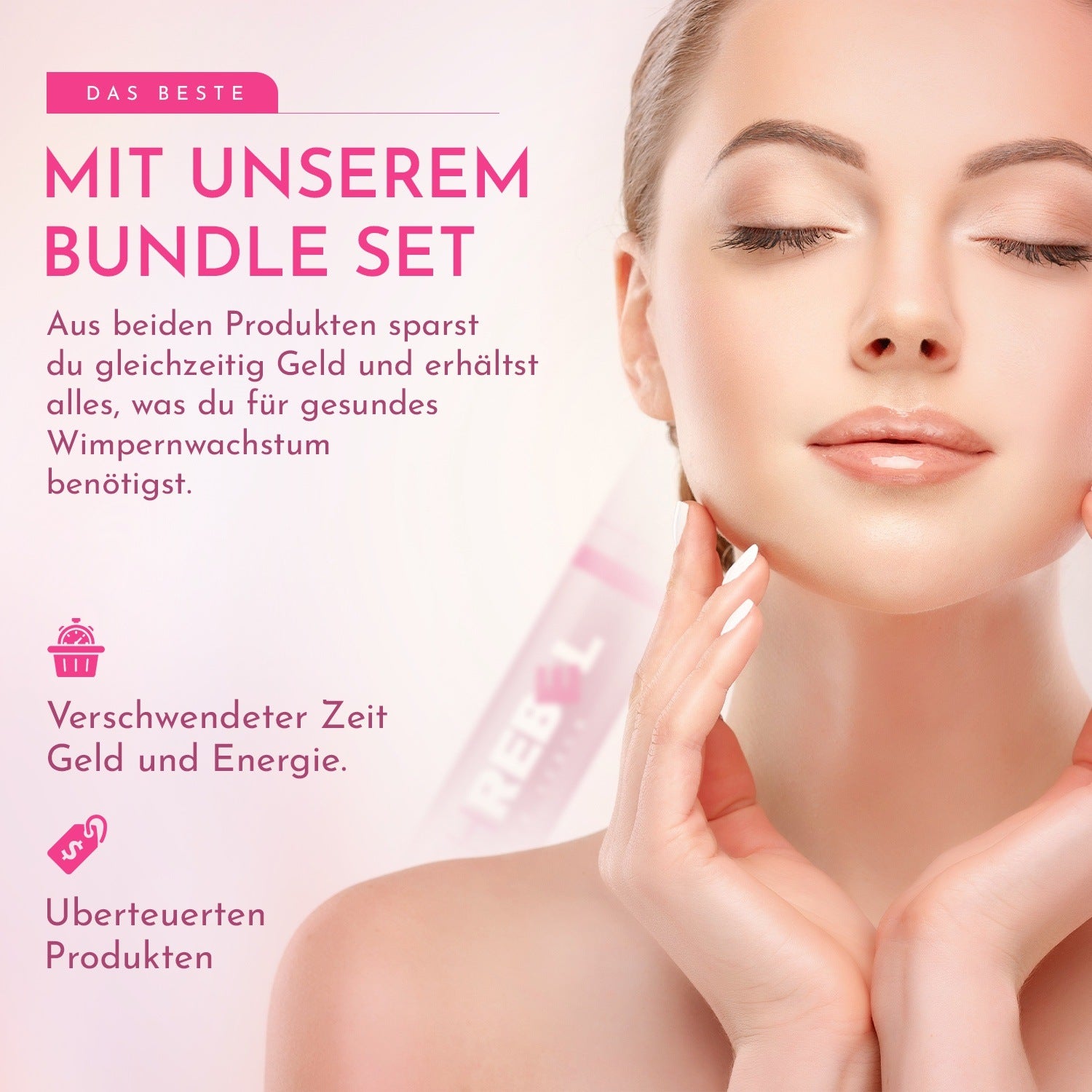 GROWTH SERUM & MASCARA ist ein Bundle von LASHREBEL. Erhältlich bei LASHREBEL. Bei dem Bild handelt es sich um das 3. Bild.